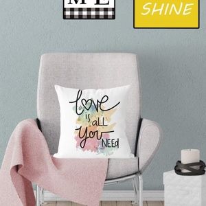 Love is All You Need Graphic Pillow Cover Decor